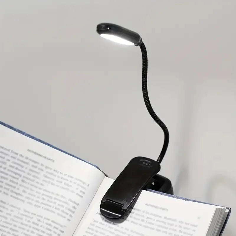 lampe lecture portable pince noir ajustable protection yeux étude chambre moderne clip caoutchouc rechargeable