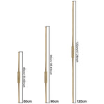 lampe murale dorée moderne 60 90 120 cm vis câble électrique