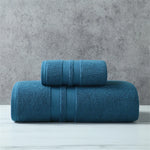 Serviette de bain rectangulaire en coton avec design simple