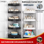 étagère angle salle bain noir rotative roulettes moderne rangement articles toilette deux trois quatre