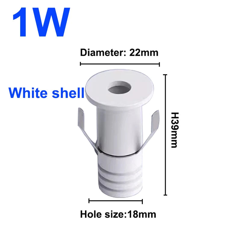 projecteurs led miniatures blanc noir doré modernes clips câbles rond lisses 1w 3w 2492000lm