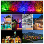 projecteur led rgb blanc noir moderne certification ip68 étancheextérieur télécommande