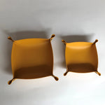 plateau rangement pliable simili cuir clés bijoux accessoires moderne