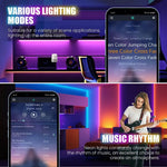 ruban led néon multicolore rayures horizontales moderne 24v rgb 10m 20m 30m télécommande bluetooth