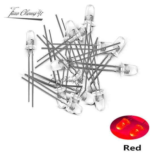 ampoules led 5mm violet jaune vert blanc rouge rose bleu transparentes standard 1000pcs