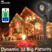 projecteur laser led extérieur decoration noel motifs lumineux pied réglable