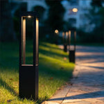lampe solaire jardin contemporaine 40cm 60cm 80cm led noire transparente minimaliste