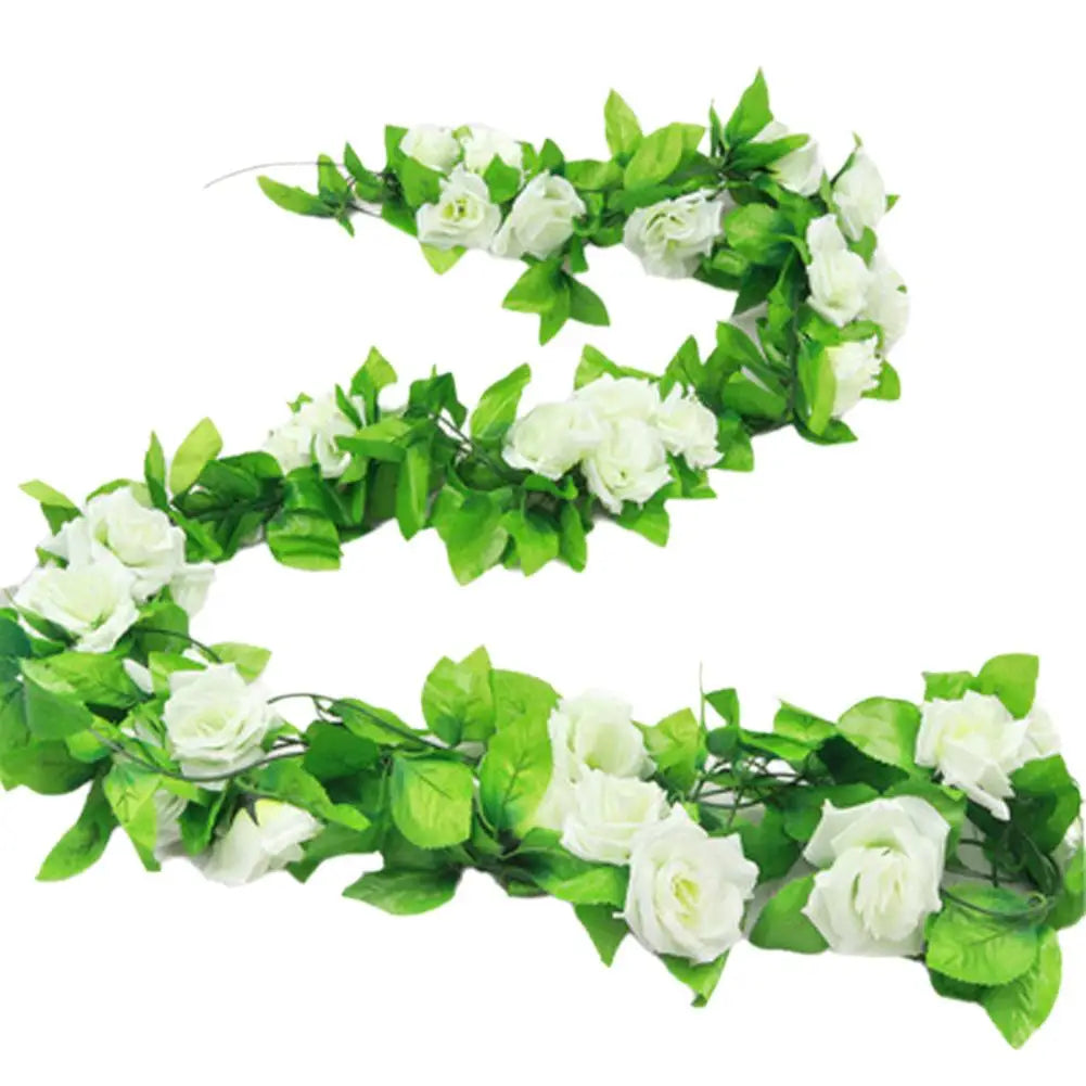 guirlande fleurs artificielles roses mixtes couleurs decoration intérieure romantique maison événements