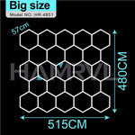 tube led blanc hexagonal moderne adhésif flux lumineux 2000 82000 121v 240v