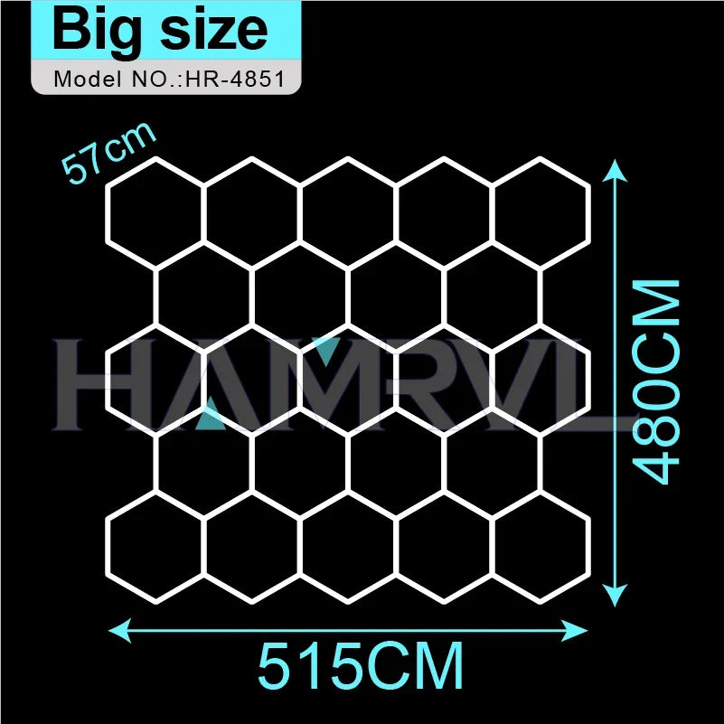 tube led blanc hexagonal moderne adhésif flux lumineux 2000 82000 121v 240v