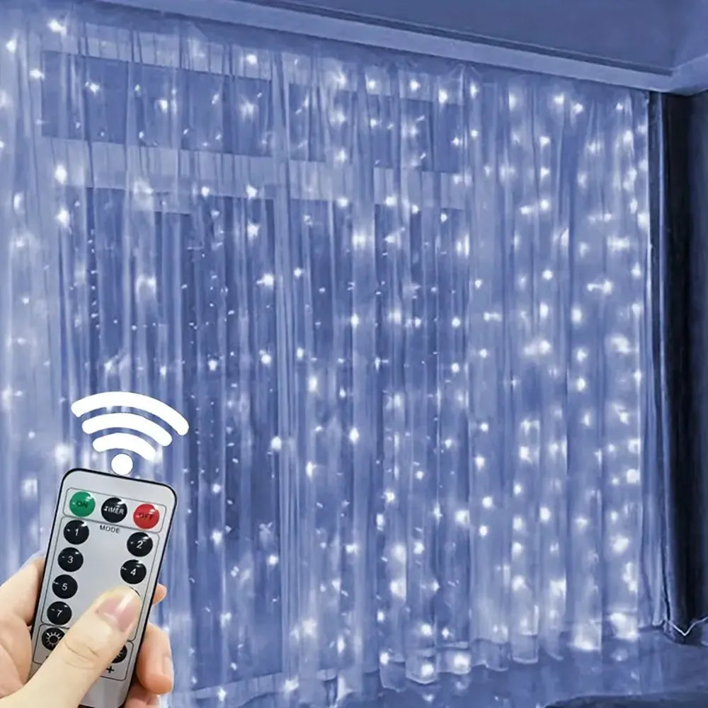 guirlande lumineuse led rose blanche jaune doré 300cm moderne télécommande usb