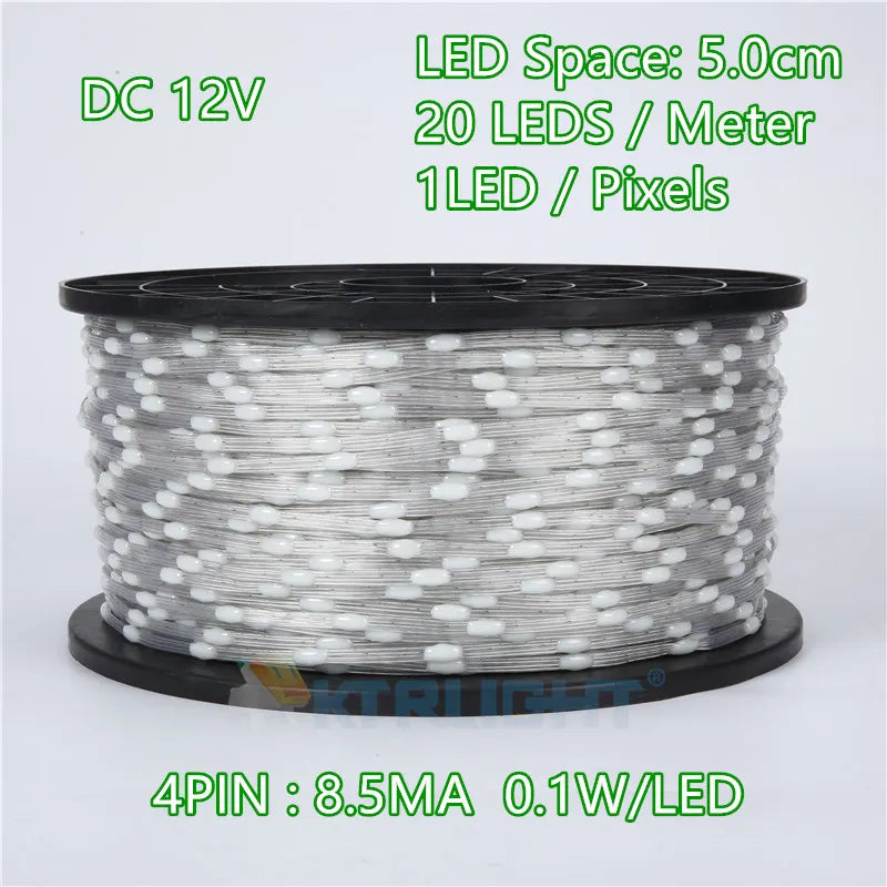 ruban led transparent modernes adhésif 12v rgb 100m 50m 30m 20m 10m certifié ul