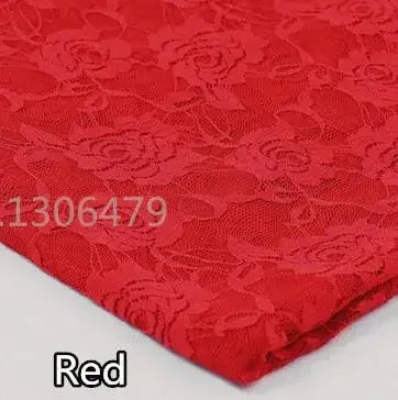 tissu dentelle élastique fleurs roses spandex nylon largeur 150cm opaque traditionnel écologique
