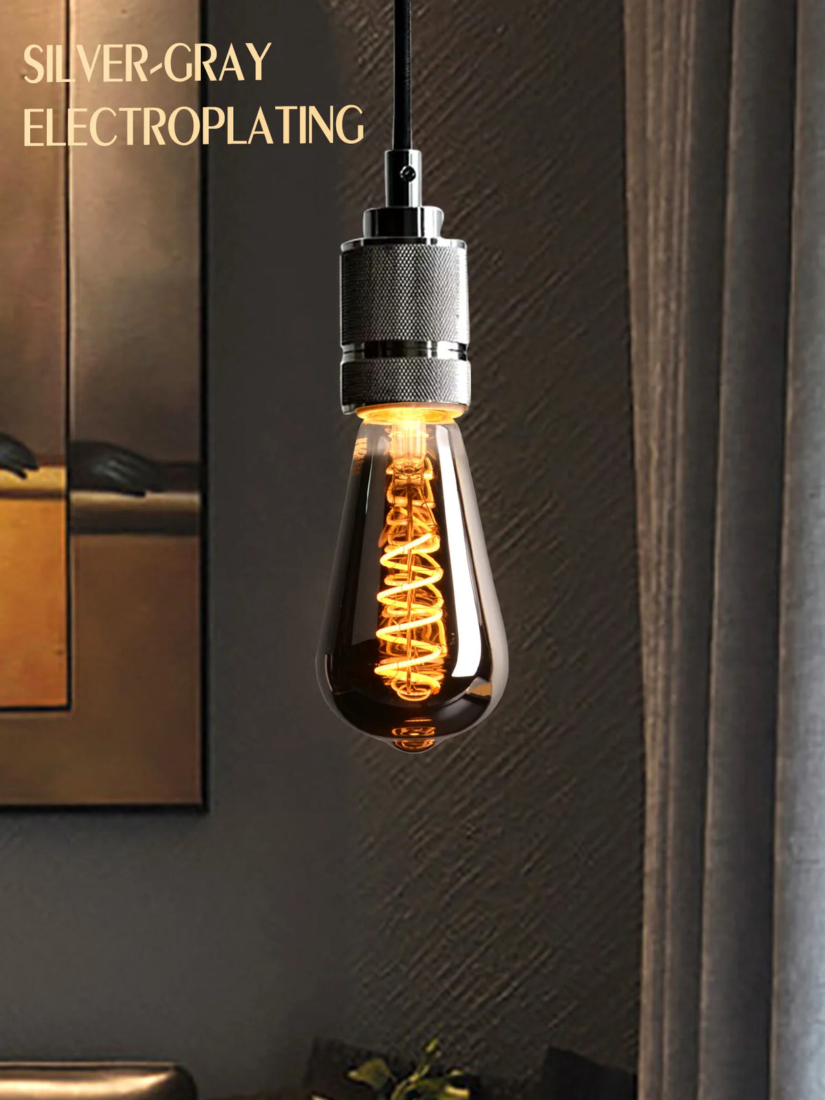 ampoules led filament spiralées vintage industrielle argentée dorée e27 360deg 250lumens 30000h