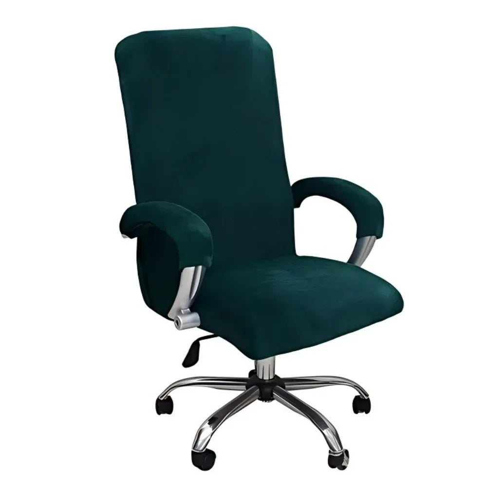 chaise velours vert foncé beige moderne accueil roulettes echangement facile