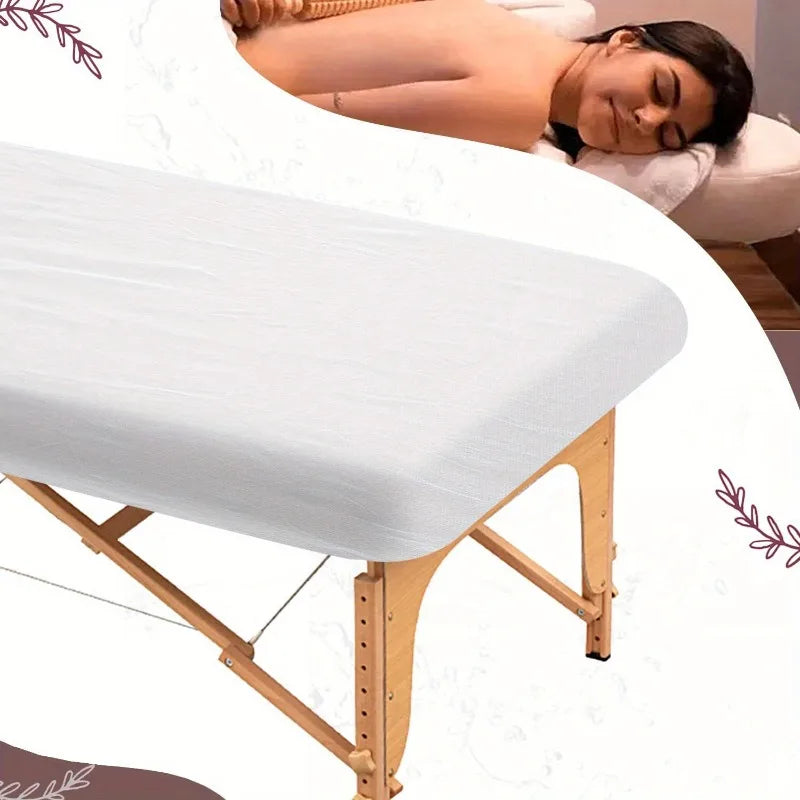 couvre lit massage blanc élastique moderne 20 pièces polyester imperméable resistant huile