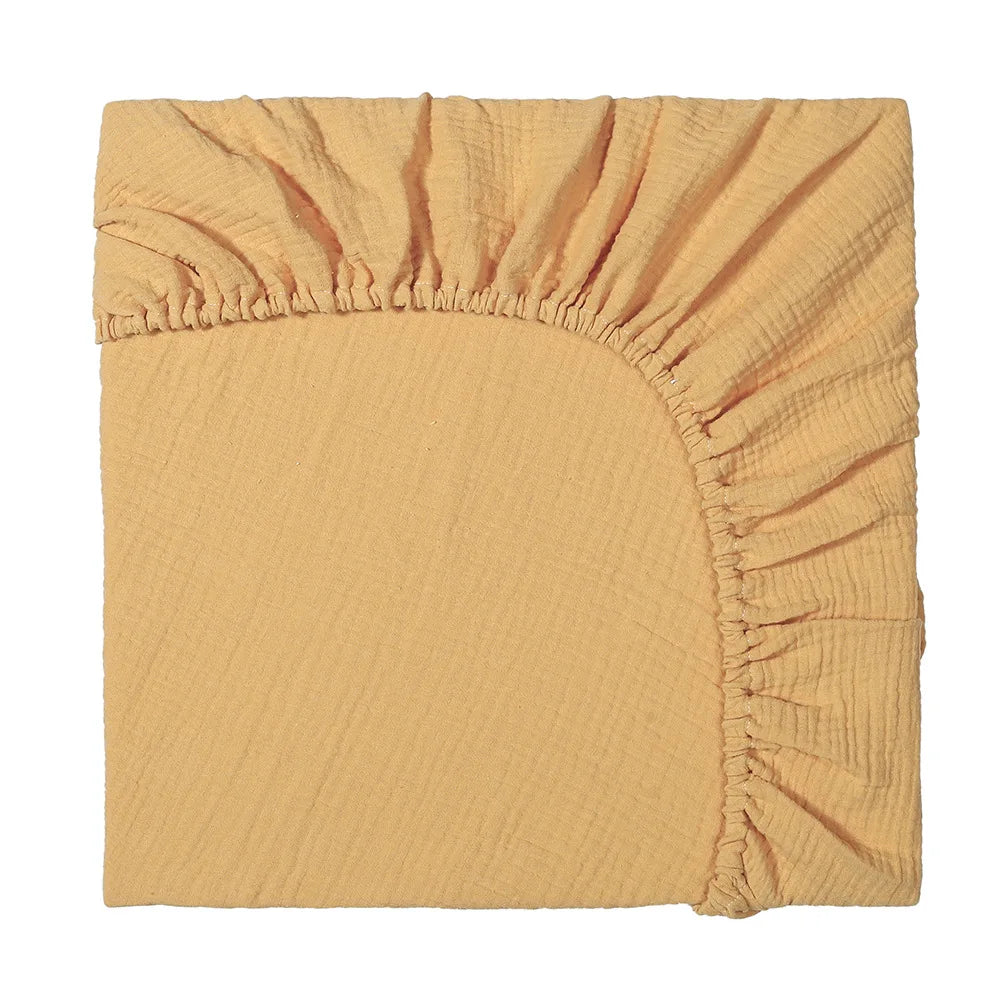 drap housse lit bébé coton polyester 130x70cm uni beige clair moderne ans
