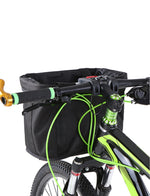 panier vélo pliable noir animal tissu texturé utilitaire guidon chien décontracté monté cadre