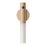 lampe chevet bois naturel blanc texture moderne minimaliste aimant port charge type