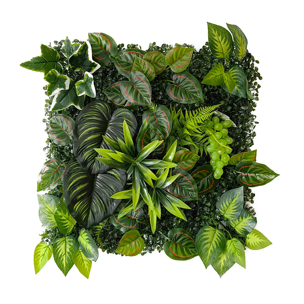 décoration intérieure mur végétal artificiel feuilles fleurs moderne naturel extérieur accroché vert blanc rouge