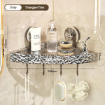 étagère salle bain adhésive transparente motif floral moderne crochets supports adhésifs