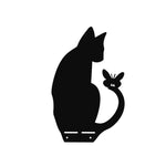 statue silhouette chat noir minimaliste jardin art décor