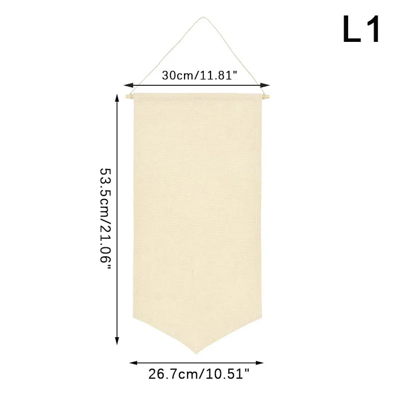bannières décoratives modernes minimalistes tissu beige noir pins texture tissée