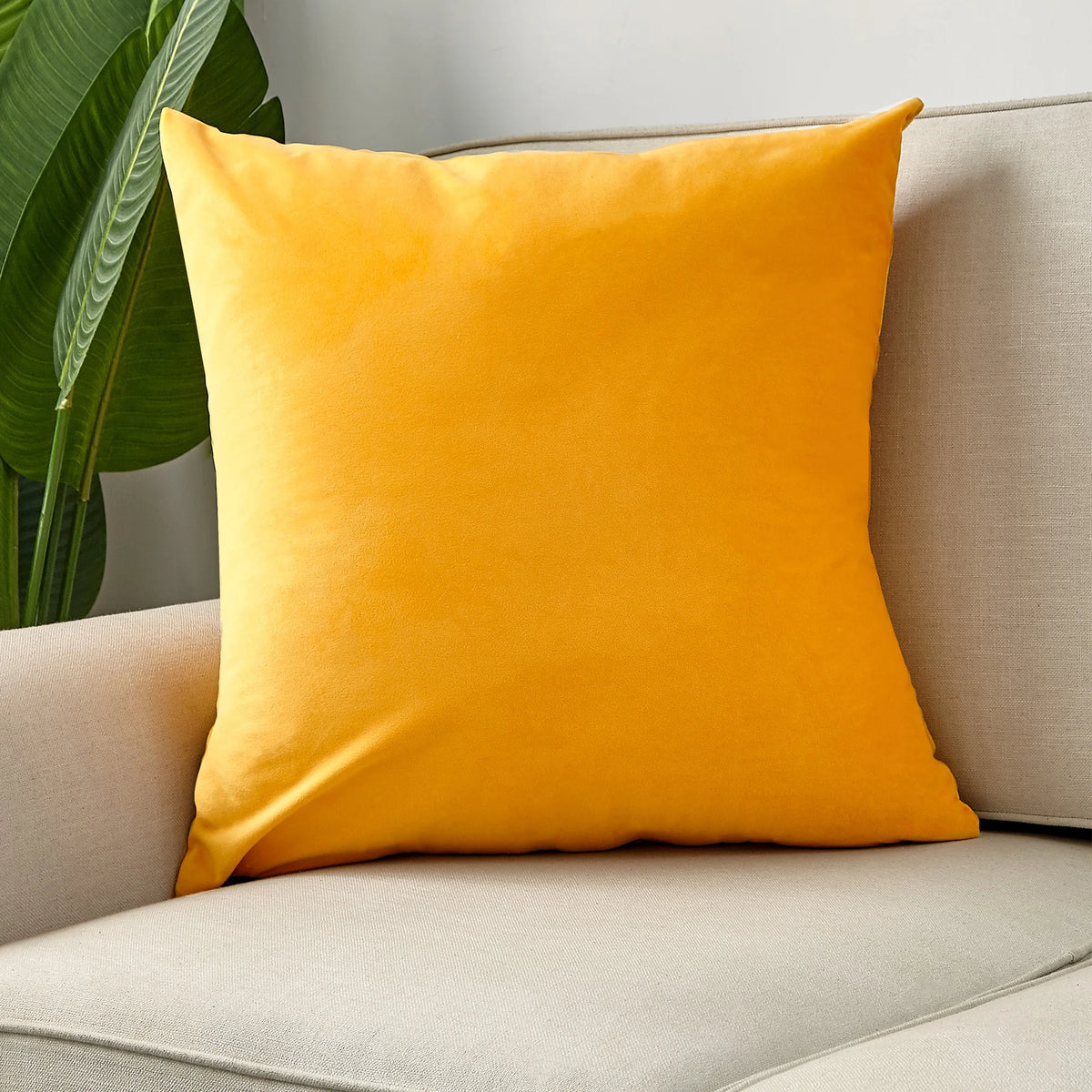 coussin velours orange moderne opacité 45x45cm 50x50cm décoration intérieure sofa chaise voiture