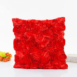 taies oreiller rose motif roses élégantes 40x40cm polyester fermeture glissière carreaux décoratifs rouges