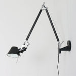 lampe murale articulée moderne noir gris blanc interrupteur fixations minimaliste led eléctrique