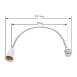 adaptateur ampoule E27 blanc flexible moderne 65mm 95mm 120mm adhésif métal certifié