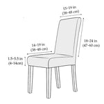 housse chaise tissu jacquard motifs géométriques gris clair moderne protection meuble détachable