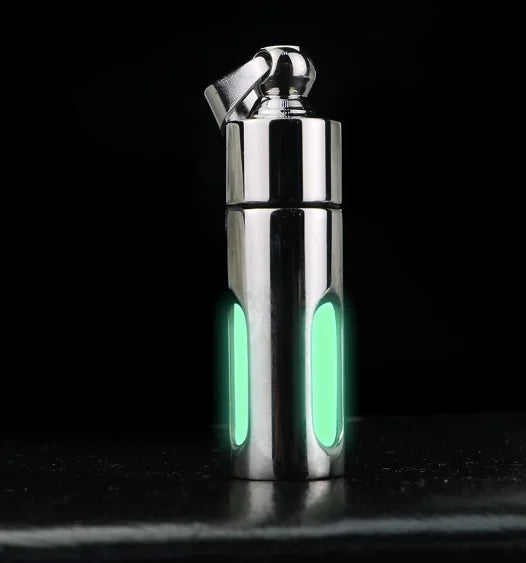 porte clés lumineux bouteille parfum vert fluo moderne anneau chaîne portable suspendre lumière opaque