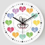horloge murale dessin animé quartz aiguille enfantin vaisseau spatial blanc mural
