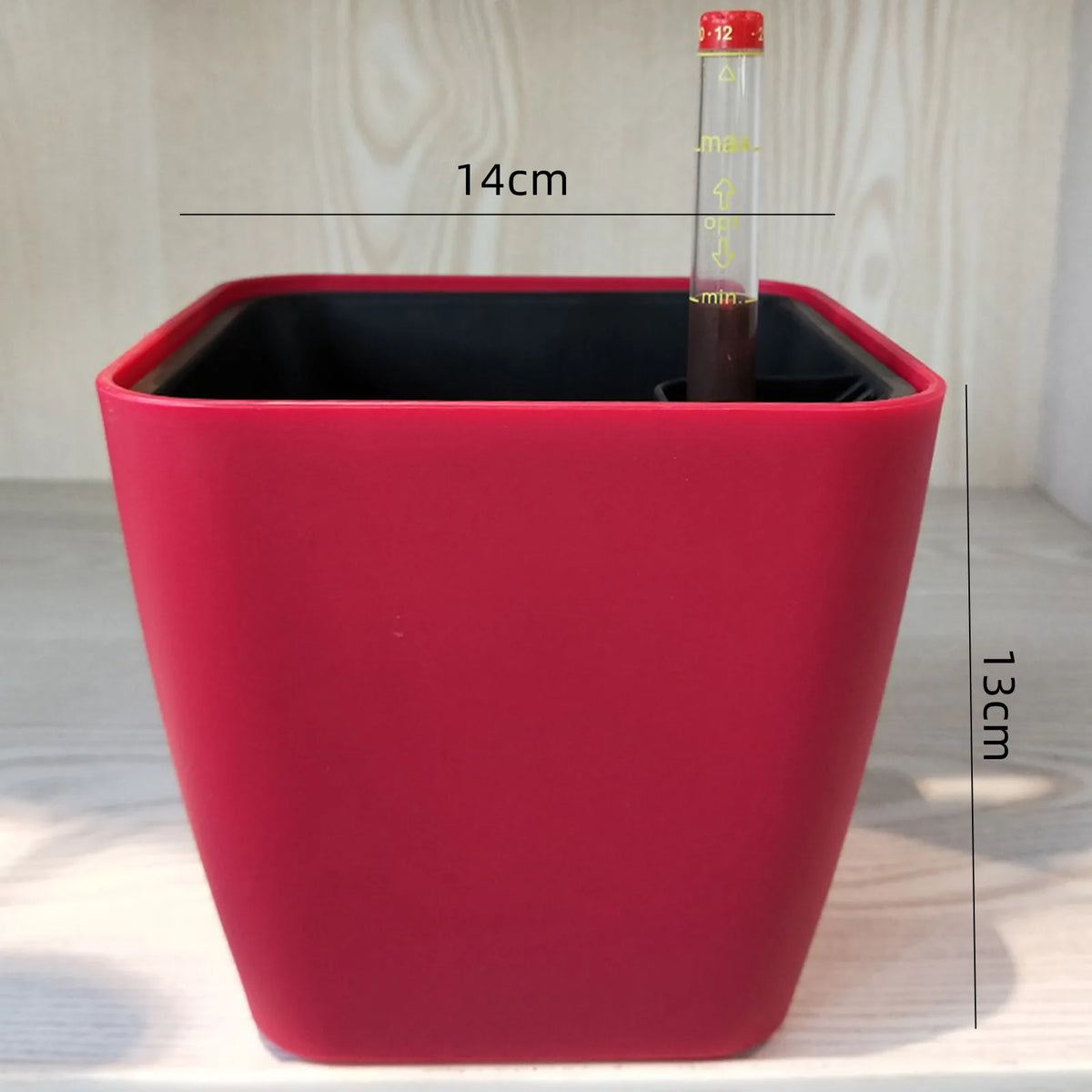 Pot fleurs moderne blanc lisse sans finition 20cm 20cm 19.8cm auto arrosage