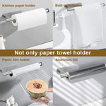 porte serviettes papier adhésif acier inoxydable moderne blanc motifs