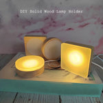 base lampe led bois naturel acrylique translucide câble usb warm white moderne minimaliste