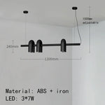 Suspension lumineuse moderne tubulaire contemporaine gris noir rouge ampoules intégrées