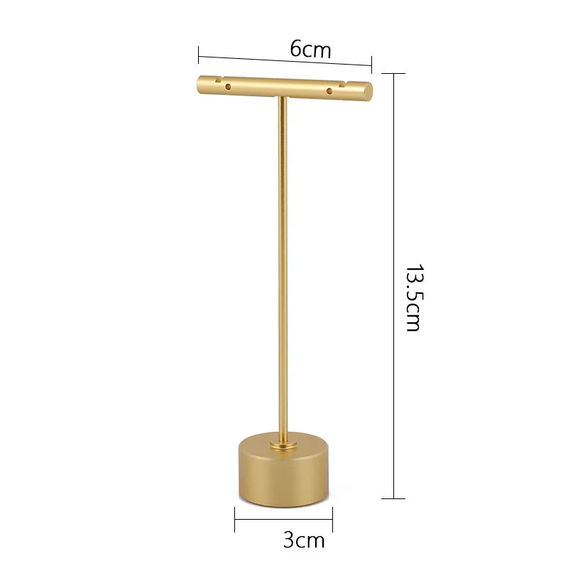 présentoir bijoux moderne or argent coeurs étoiles boucles oreilles élégant tringles fixations inclusées