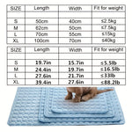 tapis refroidissement animal gris bleu clair texture points moderne confortable été chiens chats tapis