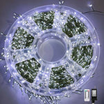 guirlande lumineuse 75m 2000leds étoiles branches moderne blanc doré halloween mariage noël télécommande clips