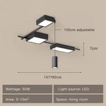 luminaire suspendu moderne minimaliste noir plusieurs lampes circulaire cylindrique plafonnier industrial