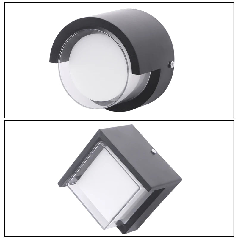 applique murale moderne gris métallisé ip65 led 6500k 3000k rond lisseextérieur résistante 2492000lm