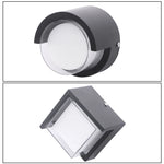 applique murale moderne gris métallisé ip65 led 6500k 3000k rond lisseextérieur résistante 2492000lm