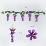 guirlande fleurs artificielles violettes blanches oranges rouges bleues classiques intérieur décoration romantique soie 1.8m