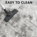 tapis gris clair peluche épaisse doux moelleux moderne 120x160cm 160x230cm chambre salon