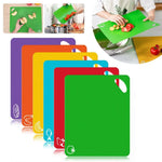 planche découper moderne fruits poissons couleurs vert orange jaune violet bleu rouge