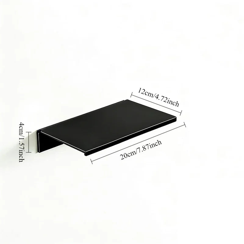 étagères murales adhésives aluminium blanc moderne 40cm 50cm 30cm rangement salle bain chambre cuisine