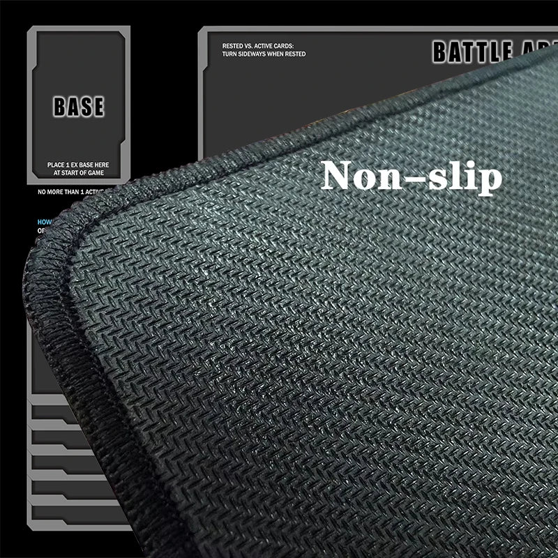 tapis jeu cartes noir antidérapant grande surface grille zones jeu collection jeux cartes