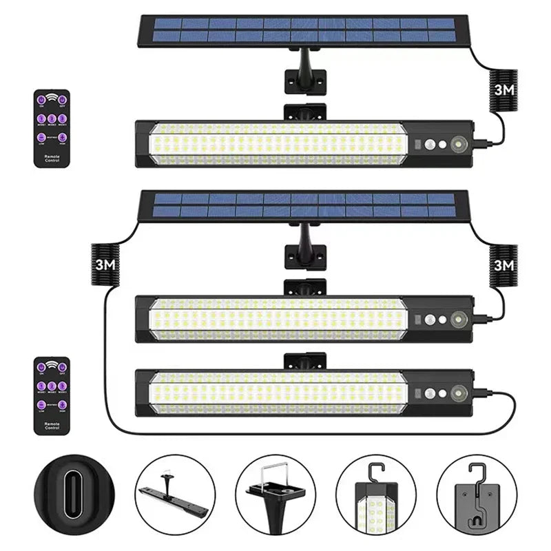 lampe solaire led détecteur mouvement têtes rechargeable solar ip44 moderne fonctionnelle